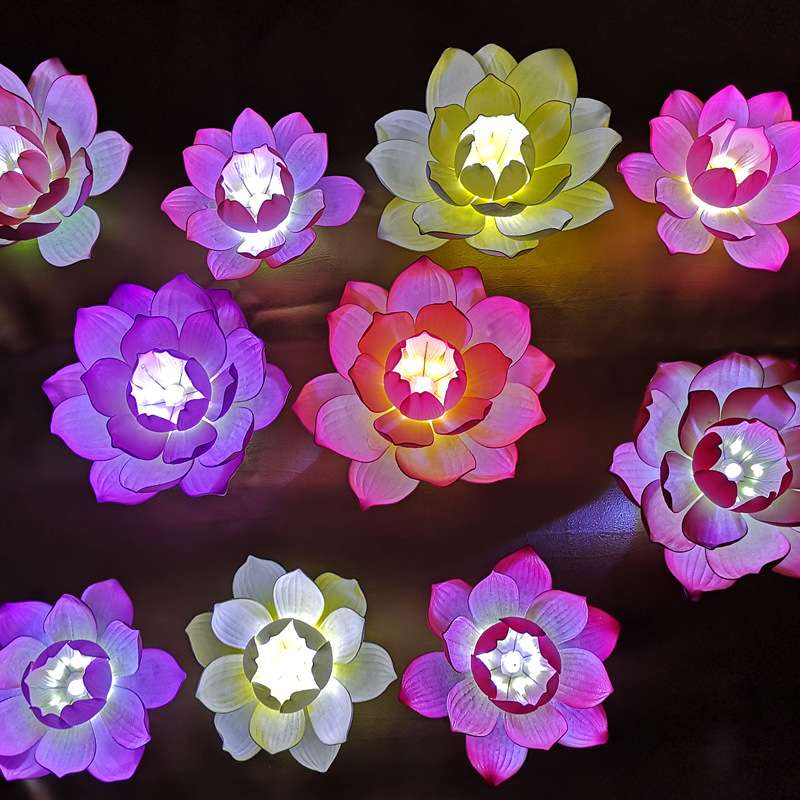 舞蹈道具舞蹈灯 供佛莲花灯荷花灯 儿童表演道具练功花灯厂家直销