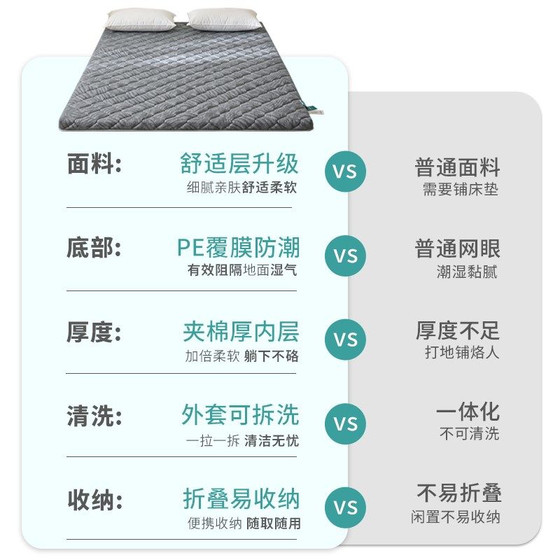 防潮打地铺睡垫可折叠可收纳家用地垫神器睡觉专用垫榻榻米床垫子