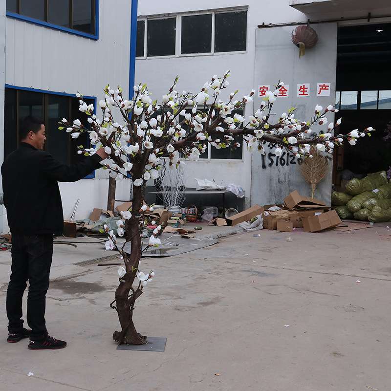仿真玉兰花树大型仿真绿植橱窗装饰室内客厅造型盆景落地假花摆件