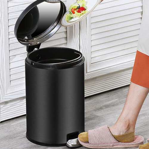 客厅垃圾桶家用不锈钢脚踏卫生桶跨境厨房卫生间垃圾桶 trash can