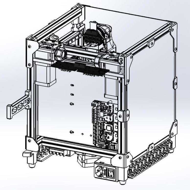 Voron0 Voron0.1 3D 打印机打印头外框PCB转换板