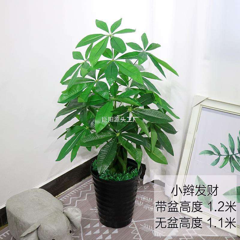 绿植发财树摇钱树系列客厅装饰绿色植物落地绢花盆栽塑料盆景
