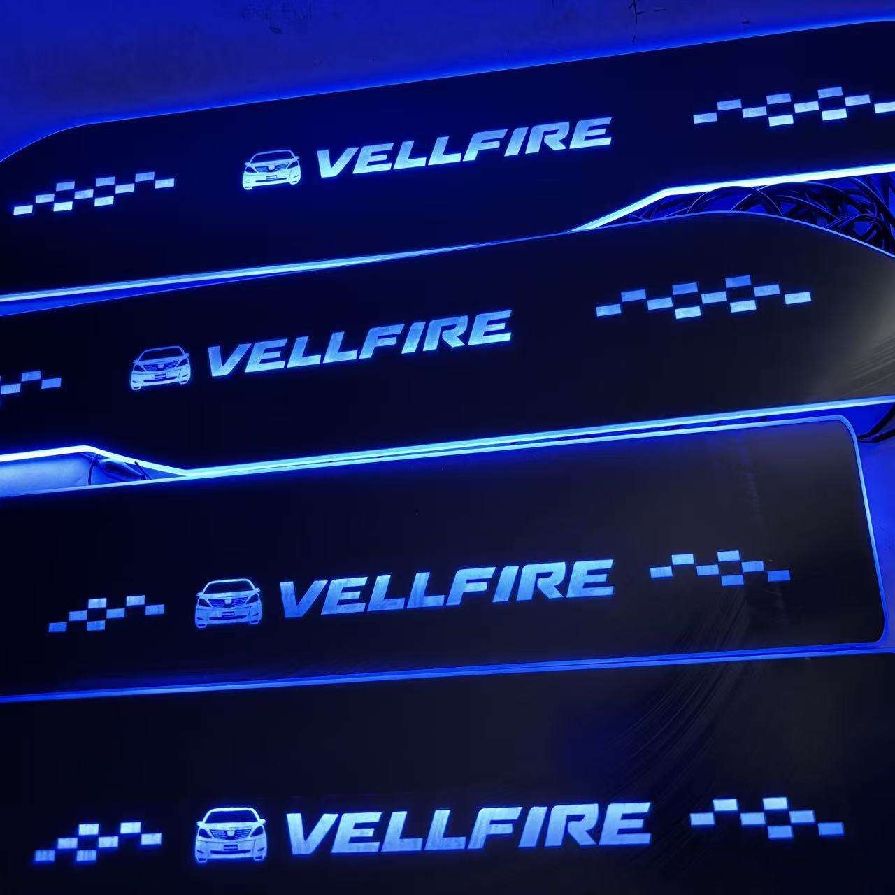 4片20系30系40系威尔法VELLFIRE流光动态门槛条带LED灯迎宾踏板