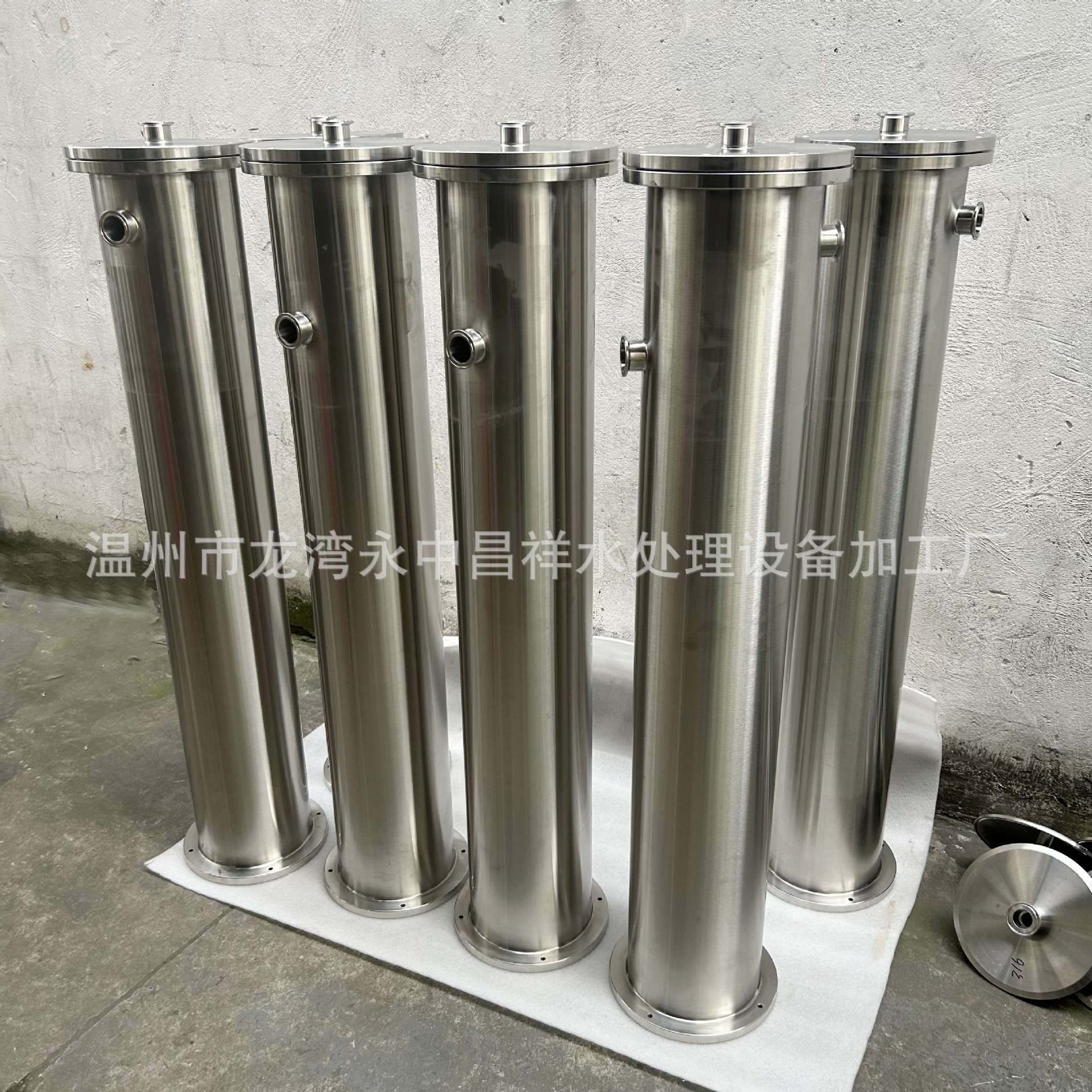 温州厂家直供不锈钢卫生级无死腔法兰端盖侧装快开式无缝膜壳
