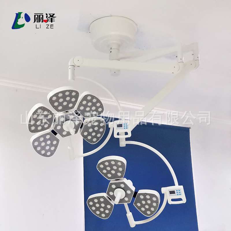 丽泽宠物豪华LED花瓣无影灯双灯头组合高亮吊式高度色温亮度可调