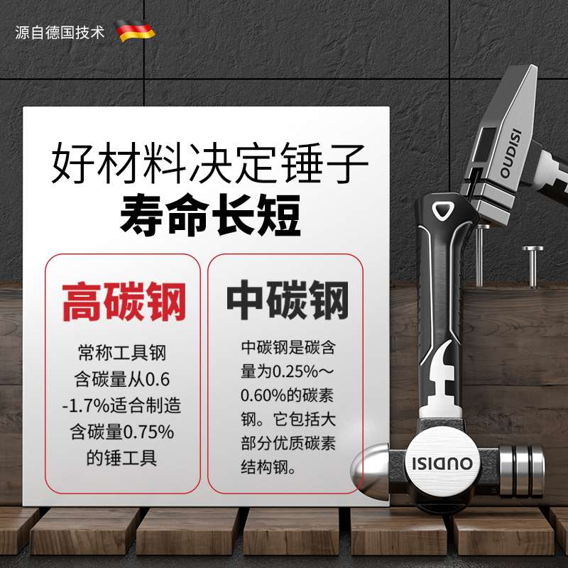 短柄锤子迷你榔头起钉锤多功能铁锤钳工锤家用羊角锤圆头锤工具锤图片