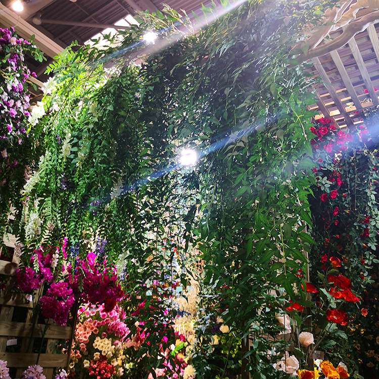 仿真叶挂南天竹景观装饰藤蔓绿植叶腾室外场景布置假花壁挂叶腾