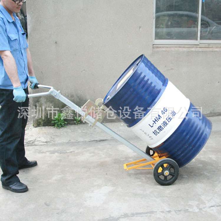 450kg咬嘴油桶搬运车 油桶手推车 手拉圆桶搬运夹 简易鹰嘴油桶车
