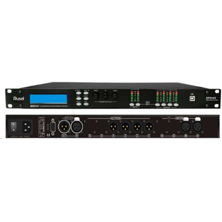 RUSEL DP240 2进4出音箱处理器 KTV舞台