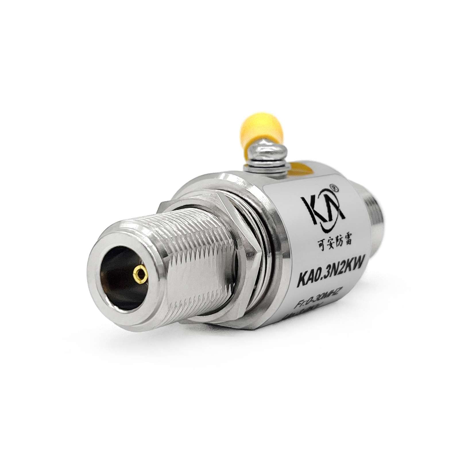KA0.3N2KW天馈防雷器1.5-30Mhz大功率2KW馈线浪涌保护器N-KK双母