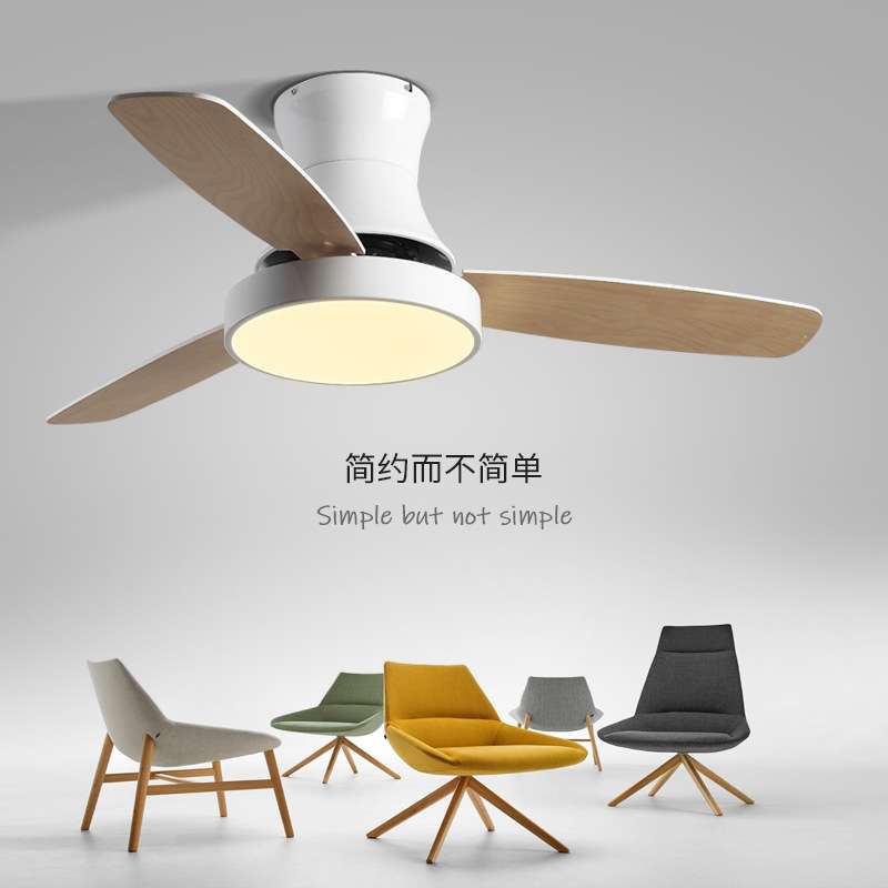 北欧风扇灯现代简约吸顶风扇灯LED家用静音吊扇灯装饰风扇吊灯