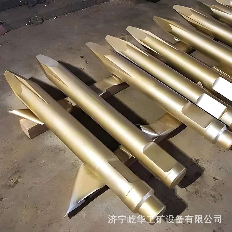 厂家供应 挖掘破碎锤炮头钎杆45/68/75/140矿山钢钎高耐磨炮钎