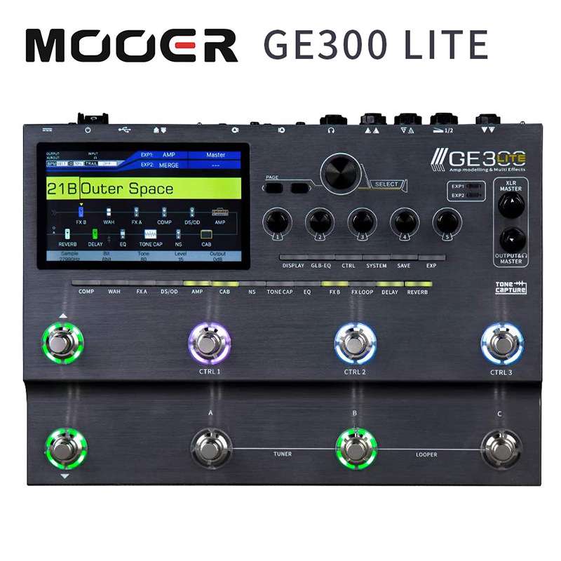 MOOER魔耳GE300LITE电吉他专业级综合效果器GE250带音箱模拟采样