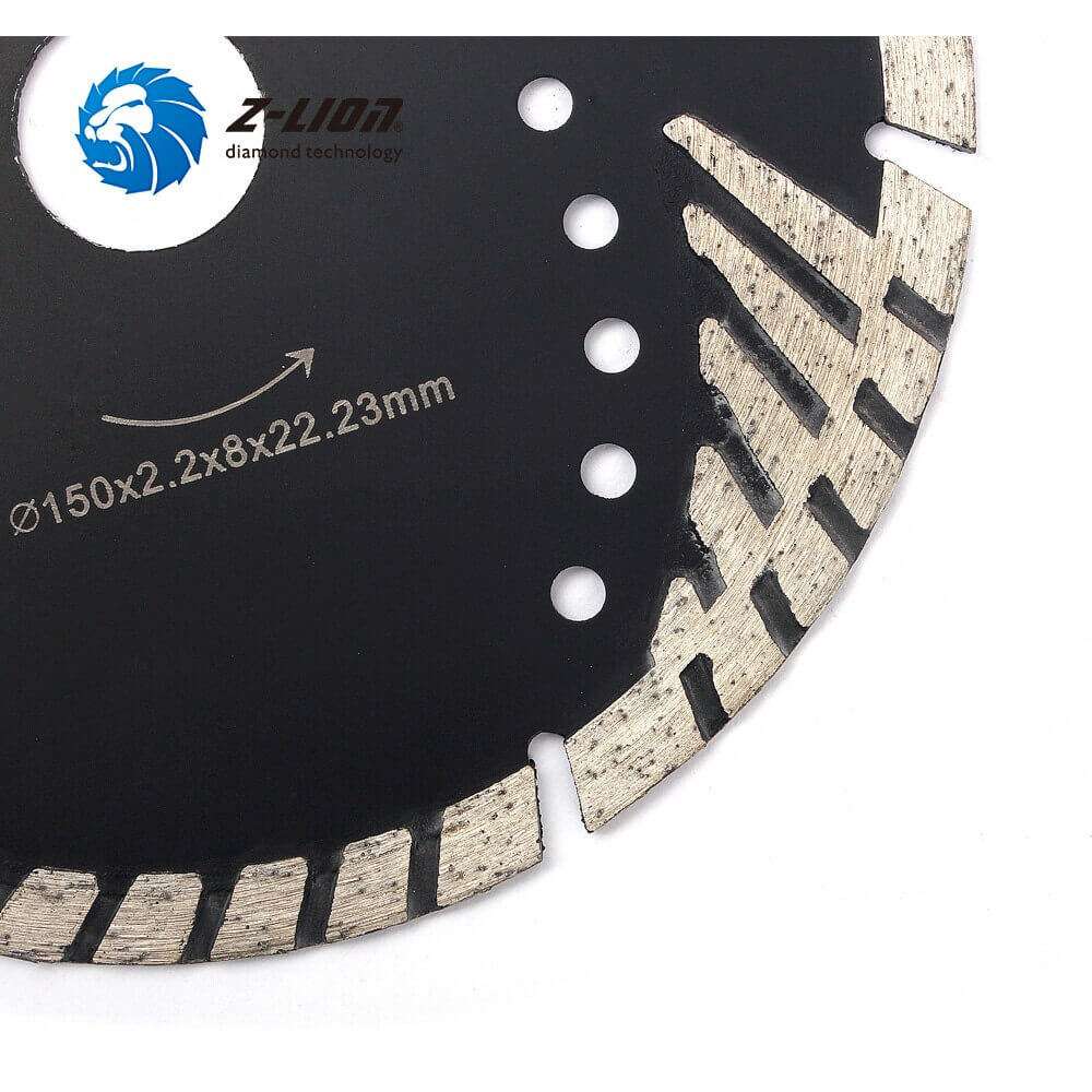6寸角磨机切割片大理石花岗岩三角金刚石锯片150*2.2*8*22.23 mm