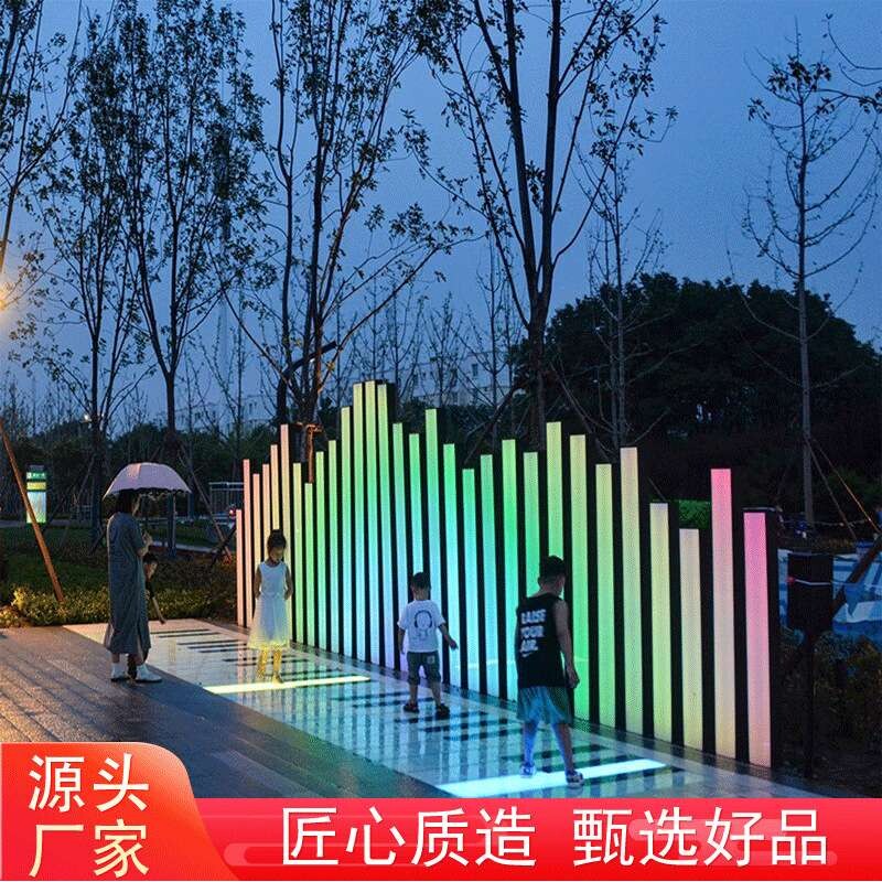 led钢琴感应地砖灯脚踩灯互动地面地板钢琴发光音乐地砖灯道具