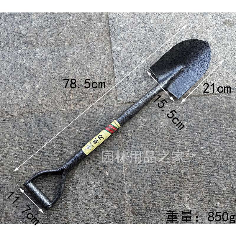 锰钢锹圆头锹特钢园艺铲一体式钢锹车载户外锹农具园艺工具