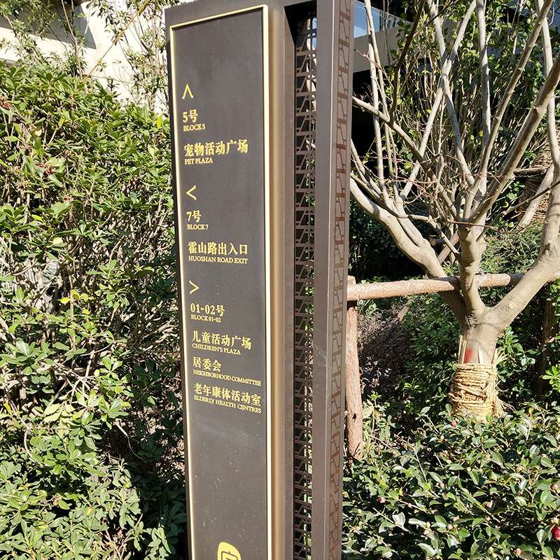 立式停车场导向牌户外景区小区指示牌商场落地不锈钢导视牌立牌