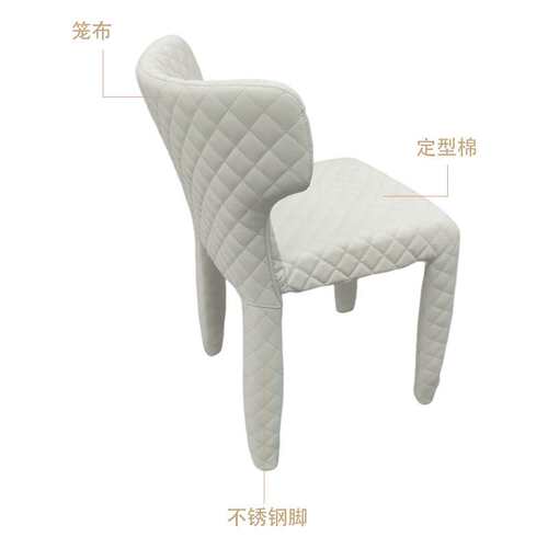 意式现代简约餐椅无扶手客厅酒店怪物椅子靠背设计师家具化妆台椅