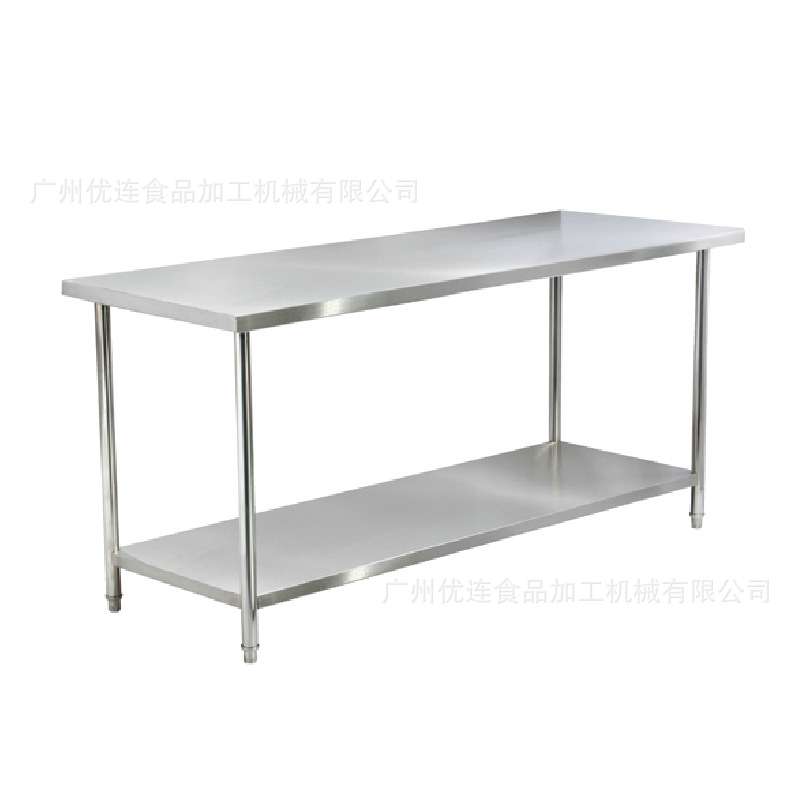 不锈钢工作台厨房可拆卸单层操作台餐饮奶茶店物品放置桌面储物台