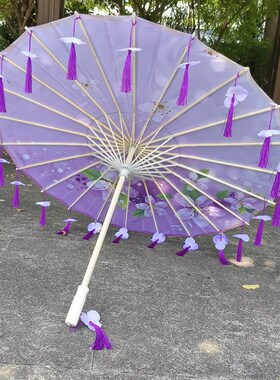 古风工艺流苏伞汉服伞吊顶装饰伞拍照摄影道具舞蹈伞防小雨油纸伞