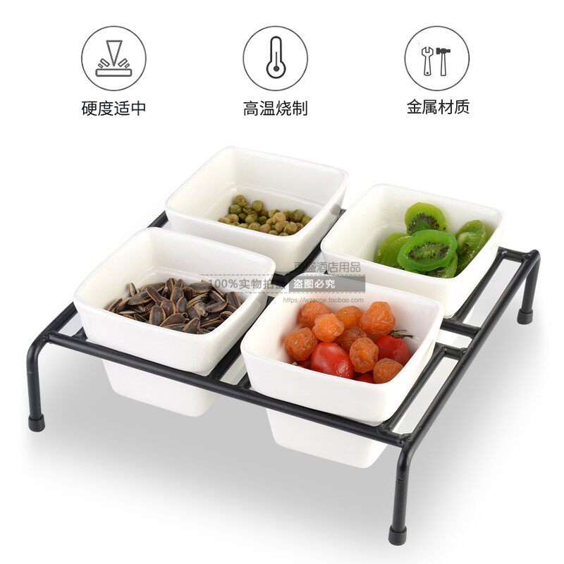 自助餐点心架陶瓷小吃碟ktv水果盘架食物展示架凉菜盘火锅调料架