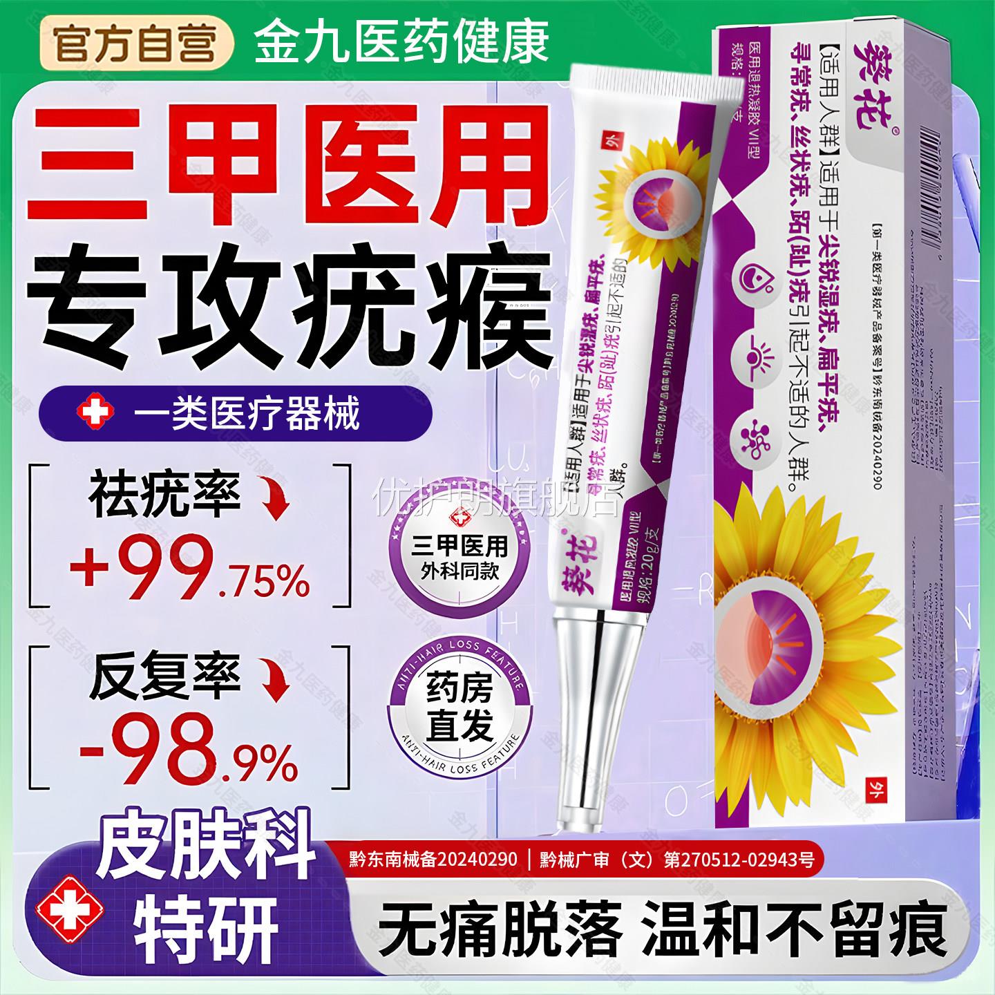 葵花扁平疣去除膏一抹灵疣瘊小肉粒疙颈部寻常丝状疣跖疣去尤软膏