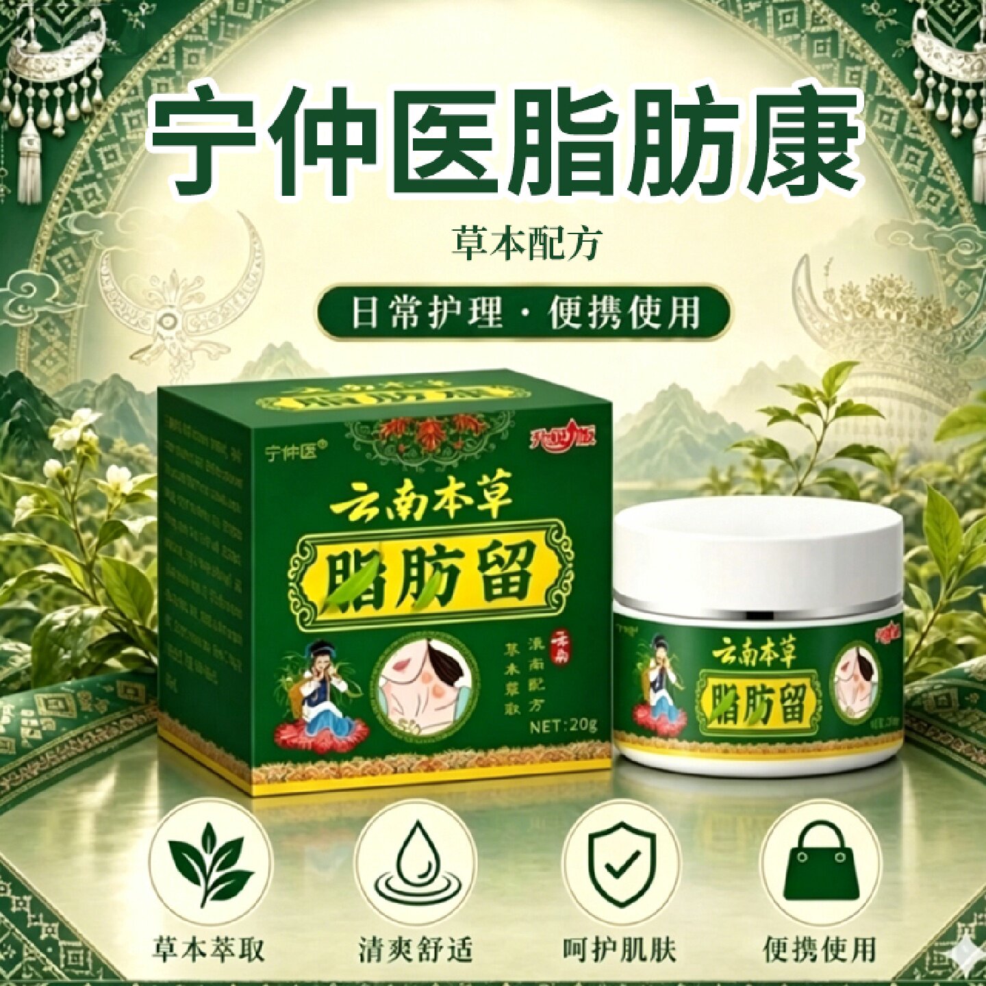云南本草脂肪康官方旗舰店宁中医脂肪留植物萃取宁仲医脂肪康旗舰