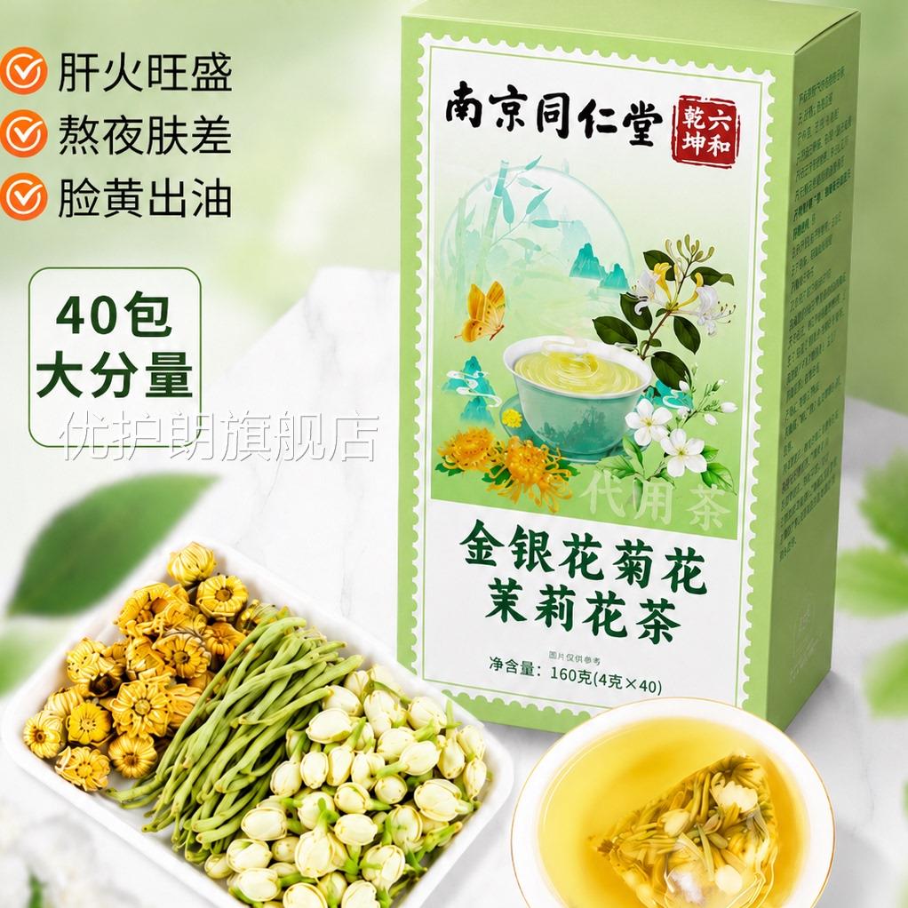 金银花菊花茶清火茶茉莉花茶上火清热火解去凉茶降排毒官方正品zz