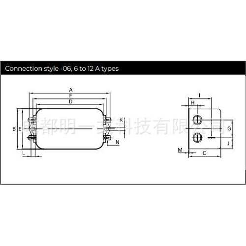 滤波器FN2070-12-06电源线滤波器250VAC 12A夏弗纳Schaffner