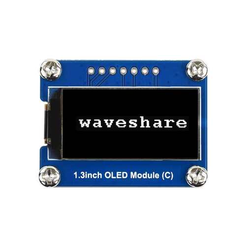 微雪 树莓派显示屏 1.3寸OLED扩展板 SPI通信 黑白显示器 SH1107