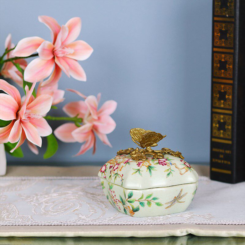 欧式陶瓷花瓶摆件客厅插干花装饰品家居电视柜玄关创意高档工艺品