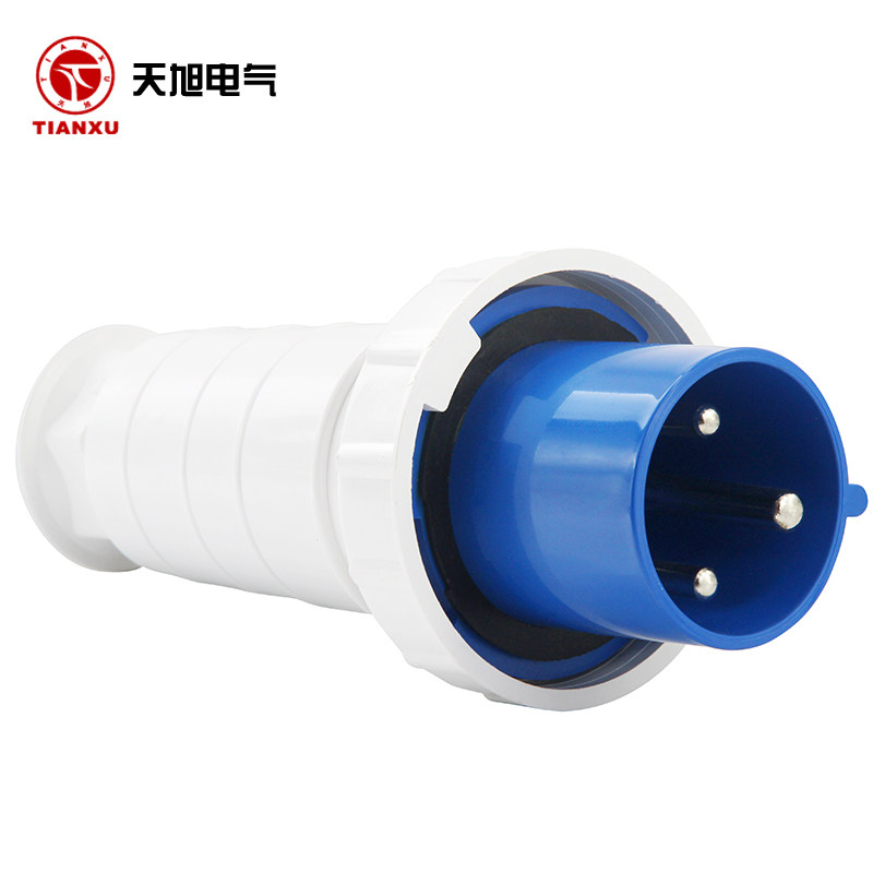 3芯4芯5孔63A工业插头插座连接器明装暗装移动防水三相220V/380V