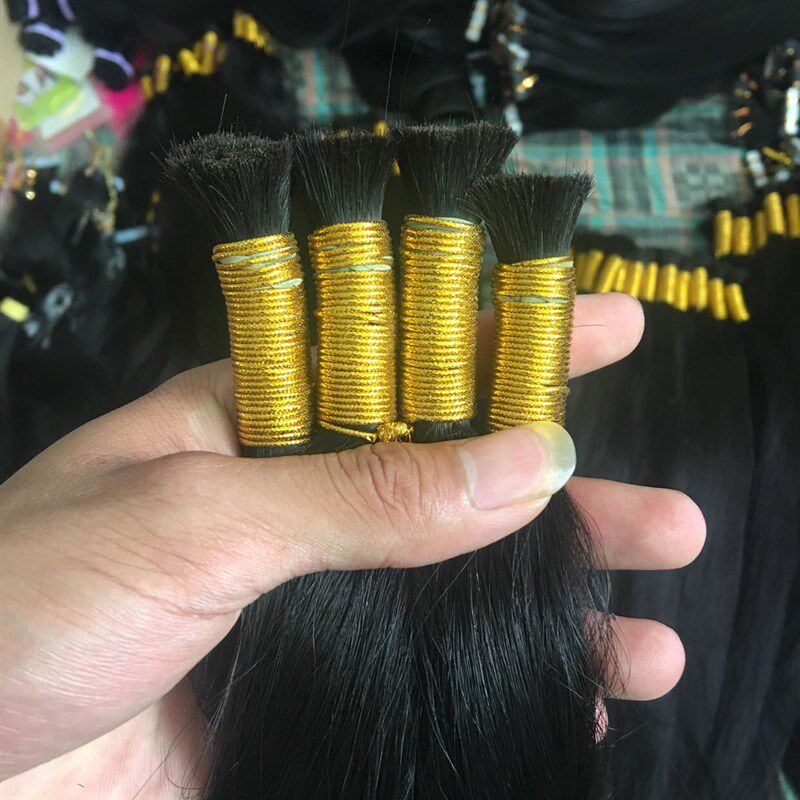 水晶接发束真发 纳米无痕隐形自己接头发散发发把假发女云南发片