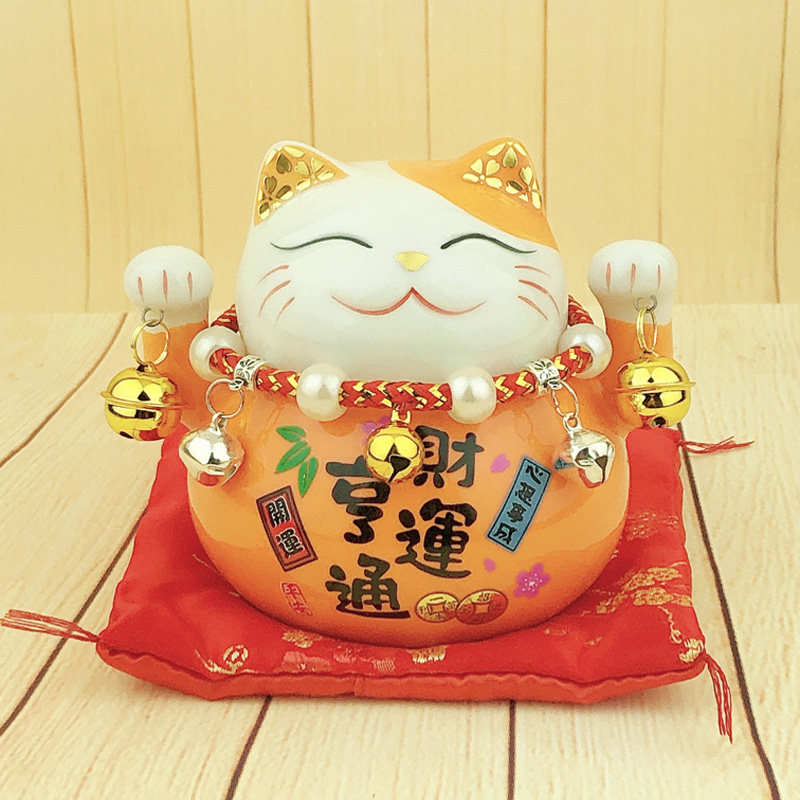 招财猫小摆件家居客厅迷你可爱小号存钱罐办公室桌面创意日式礼品