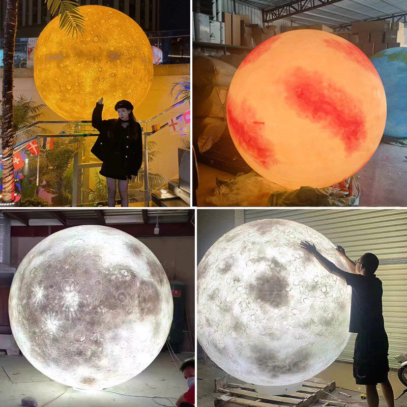 3D户外超大月球灯大月亮灯落地灯餐厅酒吧商场门店景观装饰氛围灯