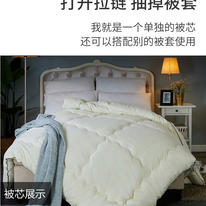毛绒被子冬被带被套一体冬天加厚保暖被褥一整套全套加绒10斤被芯