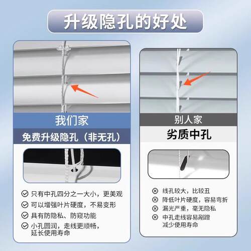 免打孔安装2025新款电动百叶窗帘厨房卫生间窗户遮光遮阳防水卷帘