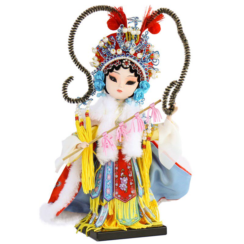 北京特色手工艺品绢人娃娃京剧人偶大号摆件中国风特色礼品送老外