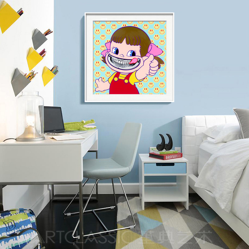 当代艺术家版画卧室装饰画婚房挂画新婚礼物礼品画 百年好合/独白