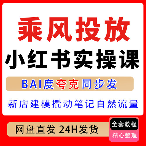 小某书乘风投放实操课，投搭建莱卡定向新店建模撬动笔记自然流量