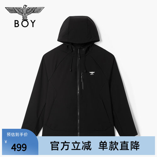 BOYLONDON春季男女情侣款简约街头黑色时尚高街潮牌外套N23056