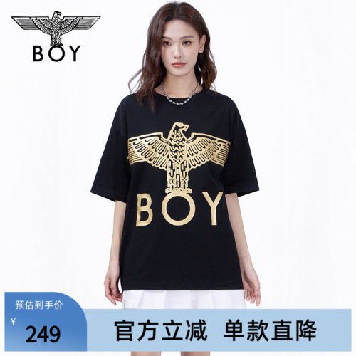 【黑宣纵令】BOY LONDON夏季男女同款翅膀时尚潮牌休闲T恤N01917