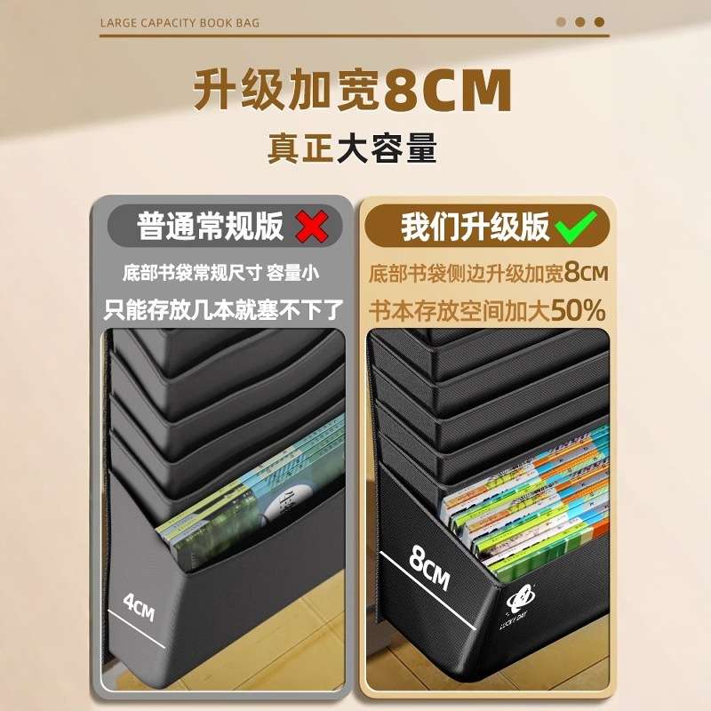 超大容量挂书袋加厚防水防滑书袋课桌收纳袋挂袋教室桌边侧挂小学