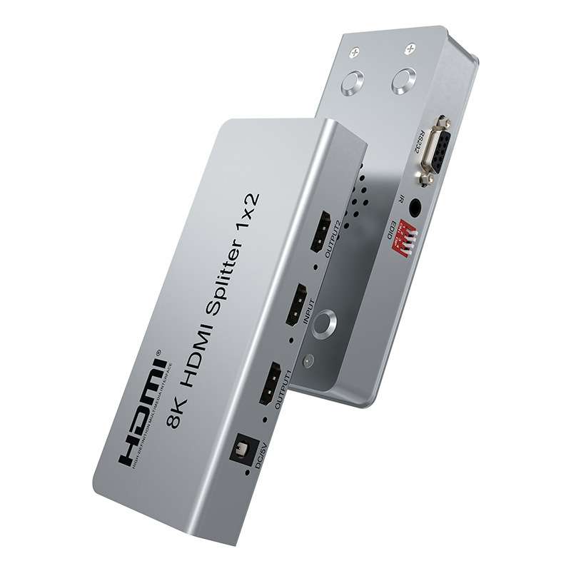 HDMI8K超高清分配器一进二出1分2带EDID管理8K@60hz带IR4K@120hz
