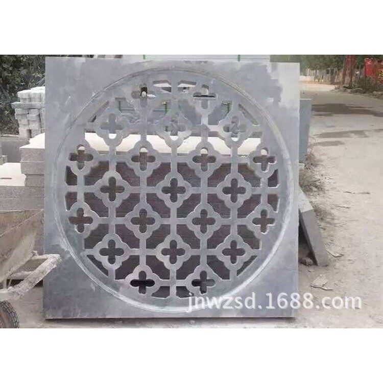 曲阳石雕窗纸 仿古石头窗纸雕刻图片 古建石刻窗户纸价格