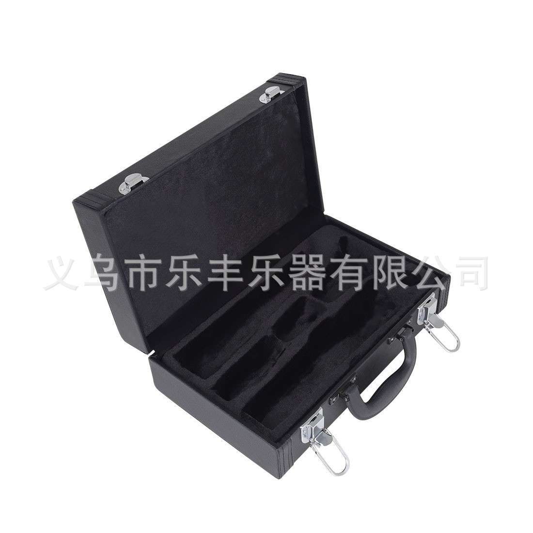 LADE高档单簧管黑管皮盒分体放置不易碰撞绒毛棉布贴合专用收纳箱