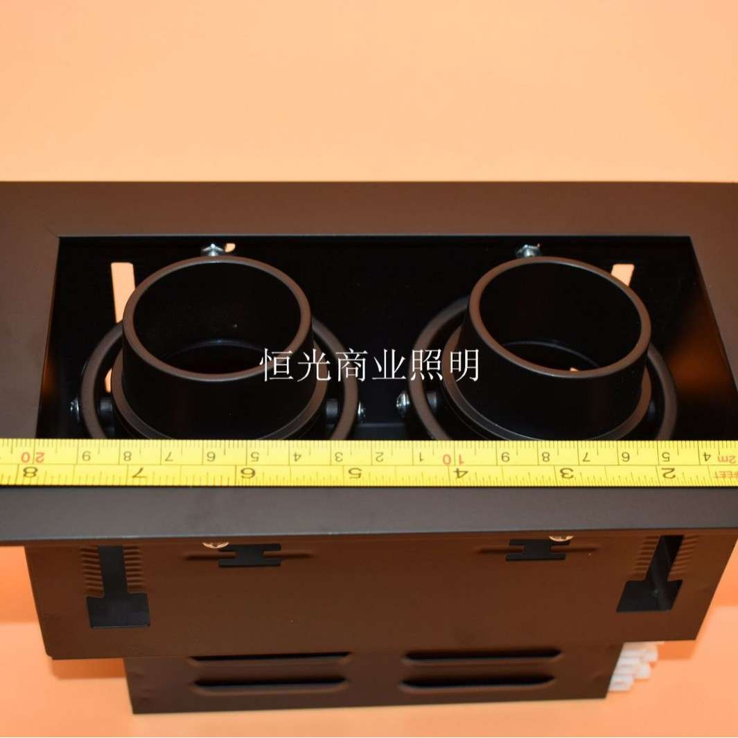 LED双头豆胆灯 COB牛眼格栅灯 MR16豆胆格栅灯