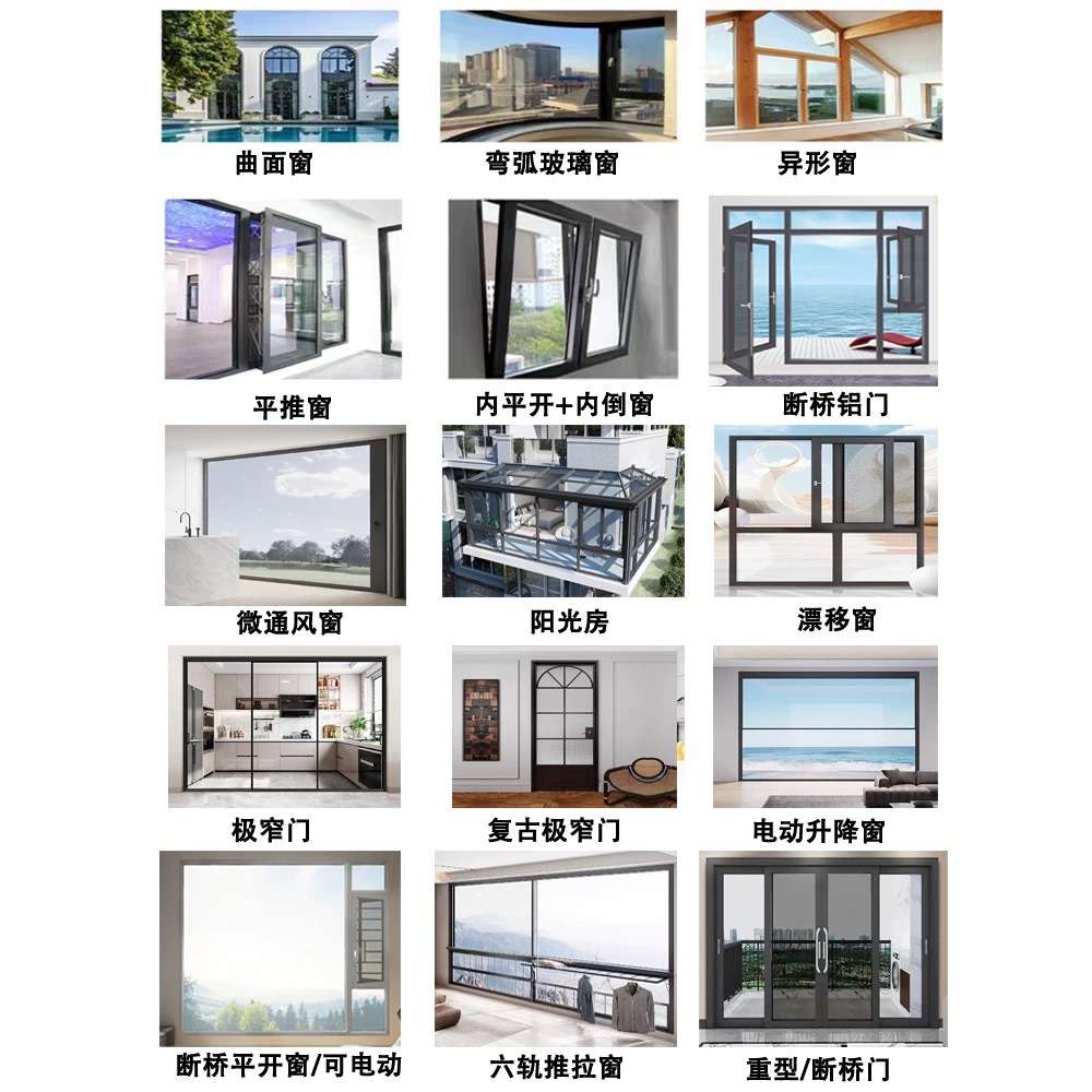 重型铝合金玻璃推拉移门封阳台防夹手别墅大门入户商铺酒店折叠门