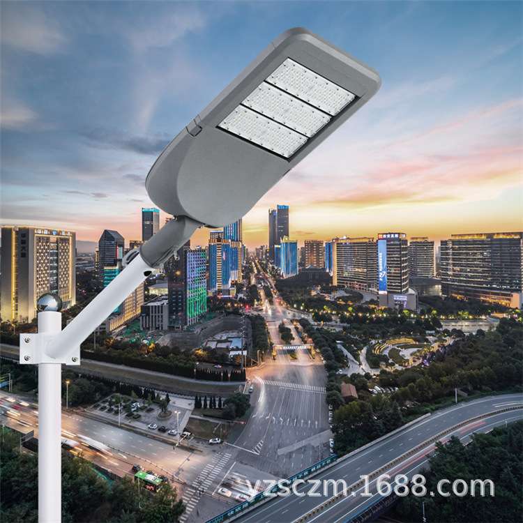路灯头新农村220V飞机灯头LED道路灯100W80w全铝户外防水抱杆吸墙