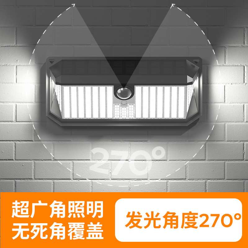 太阳能感应灯户外壁灯阳台灯入户门 led氛围庭院花园防水围墙壁灯图片